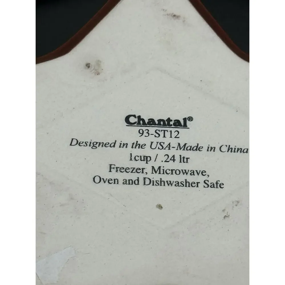 Vintage Chantal Star Shaped Baking Dishes Set of 2 Yellow Burgundy Stoneware
